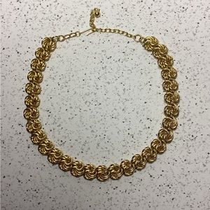 Gold Tone Lovers Knot Choker